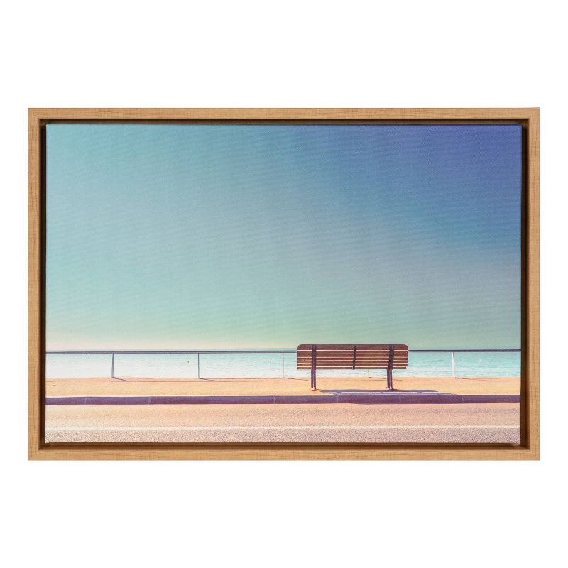 23" x 16" The Bench Framed Canvas Wall Art - Amanti Art