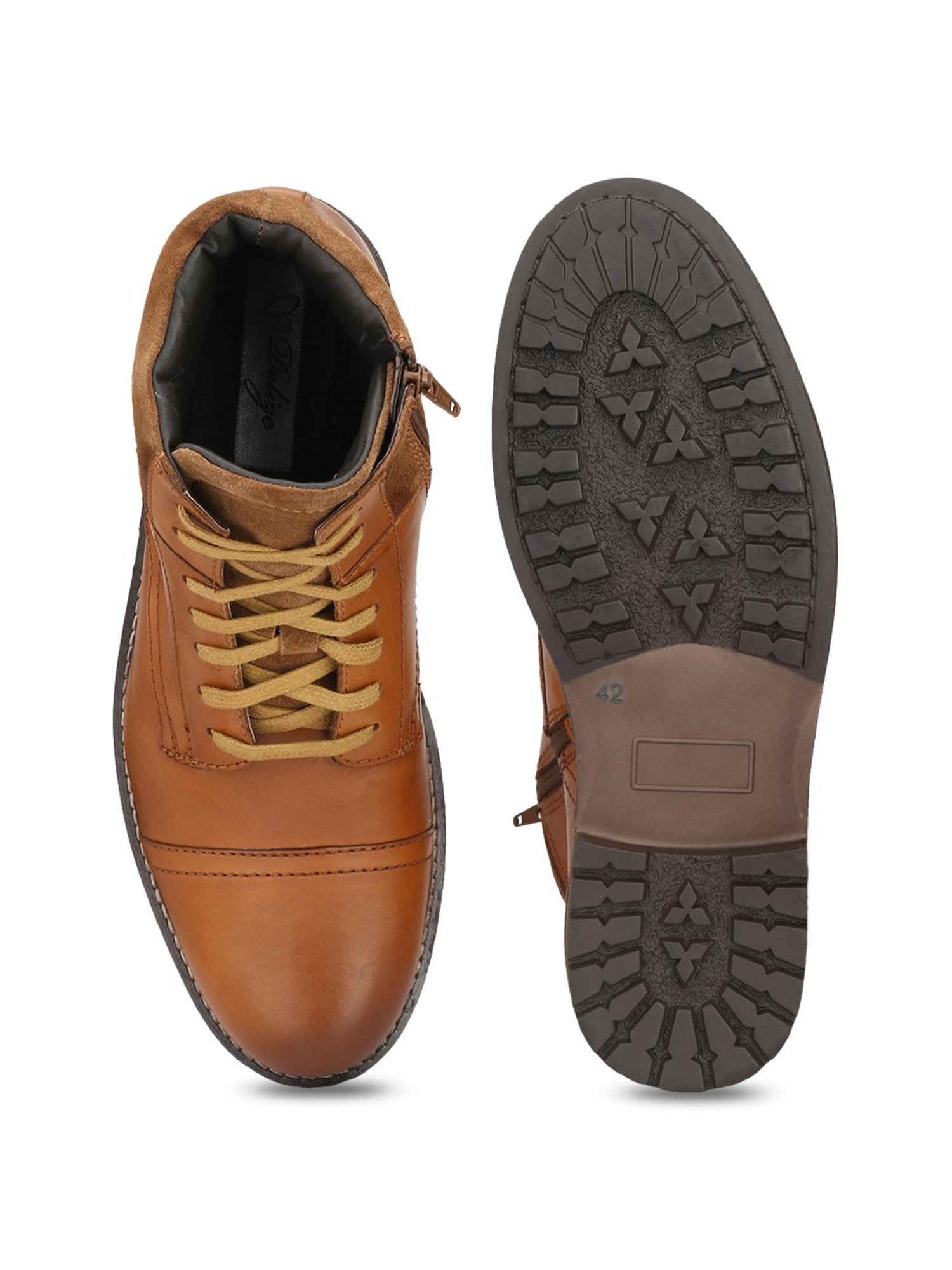 Delize Men's Tan Derby Boots