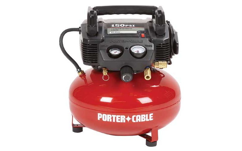 Porter-Cable C2002R 0.8 HP 6 Gallon Oil-Free Pancake Air Compressor