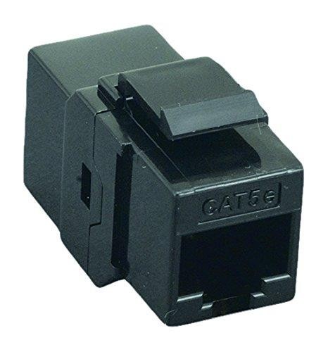 Cablelera Inline Coupler Keystone, Cat5E, RJ45 Female to RJ45 Female, Black Color (ZNWN2566-BK)