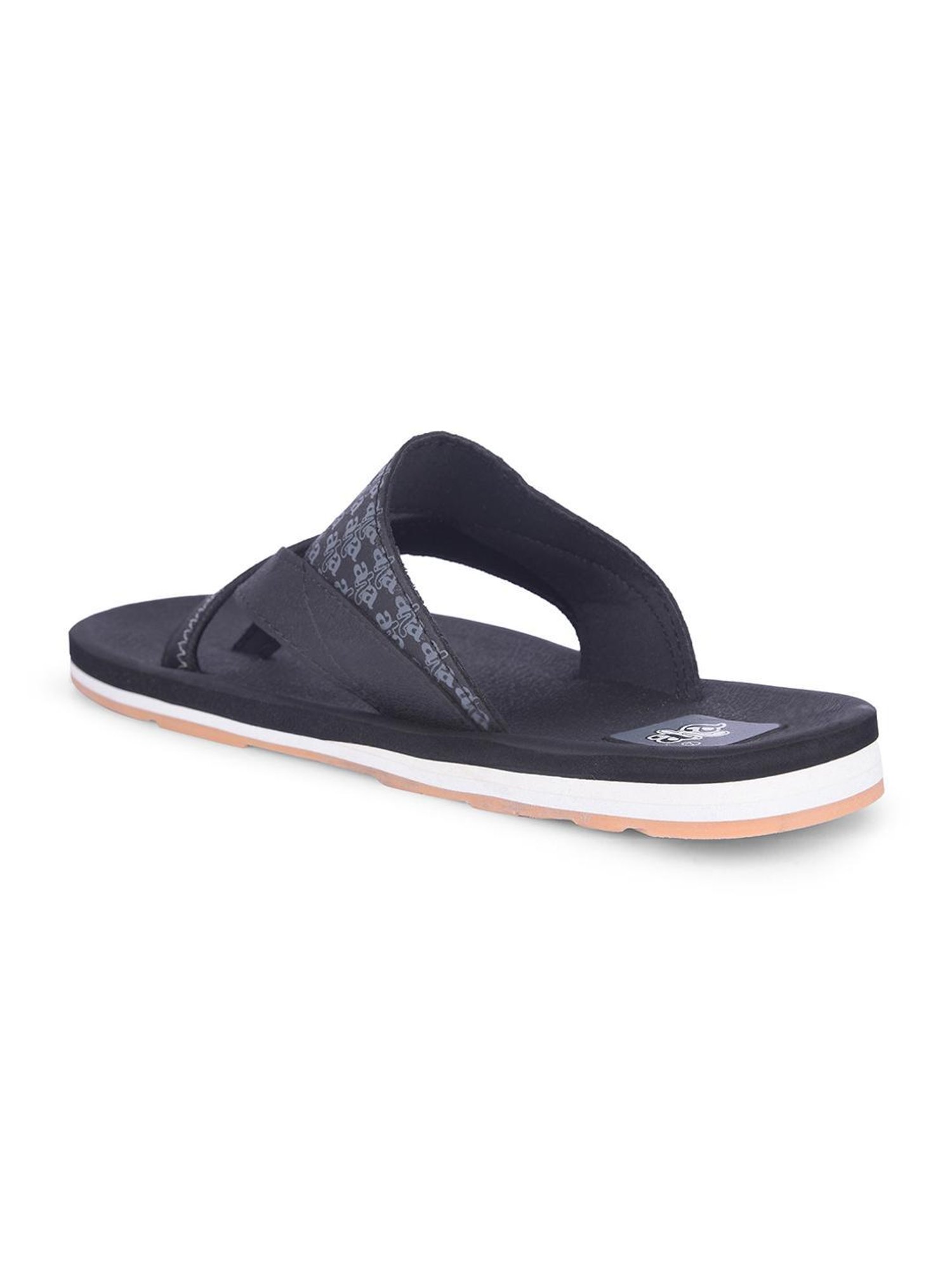 Aha by Liberty Men's Black Cross Strap Sandals