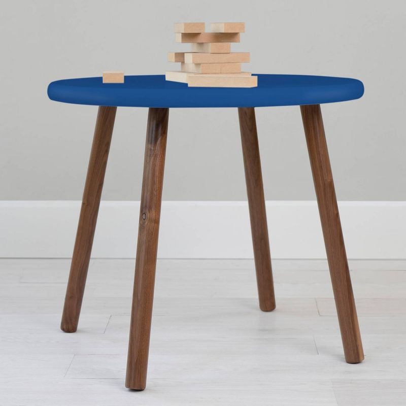 30" Peewee Round Kids' Table Walnut/Pacific Blue - Nico & Yeye