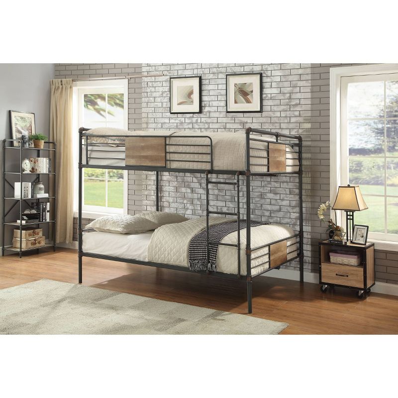 Queen Brantley Bunk Bed Sandy Black/Dark Bronze - Acme Furniture