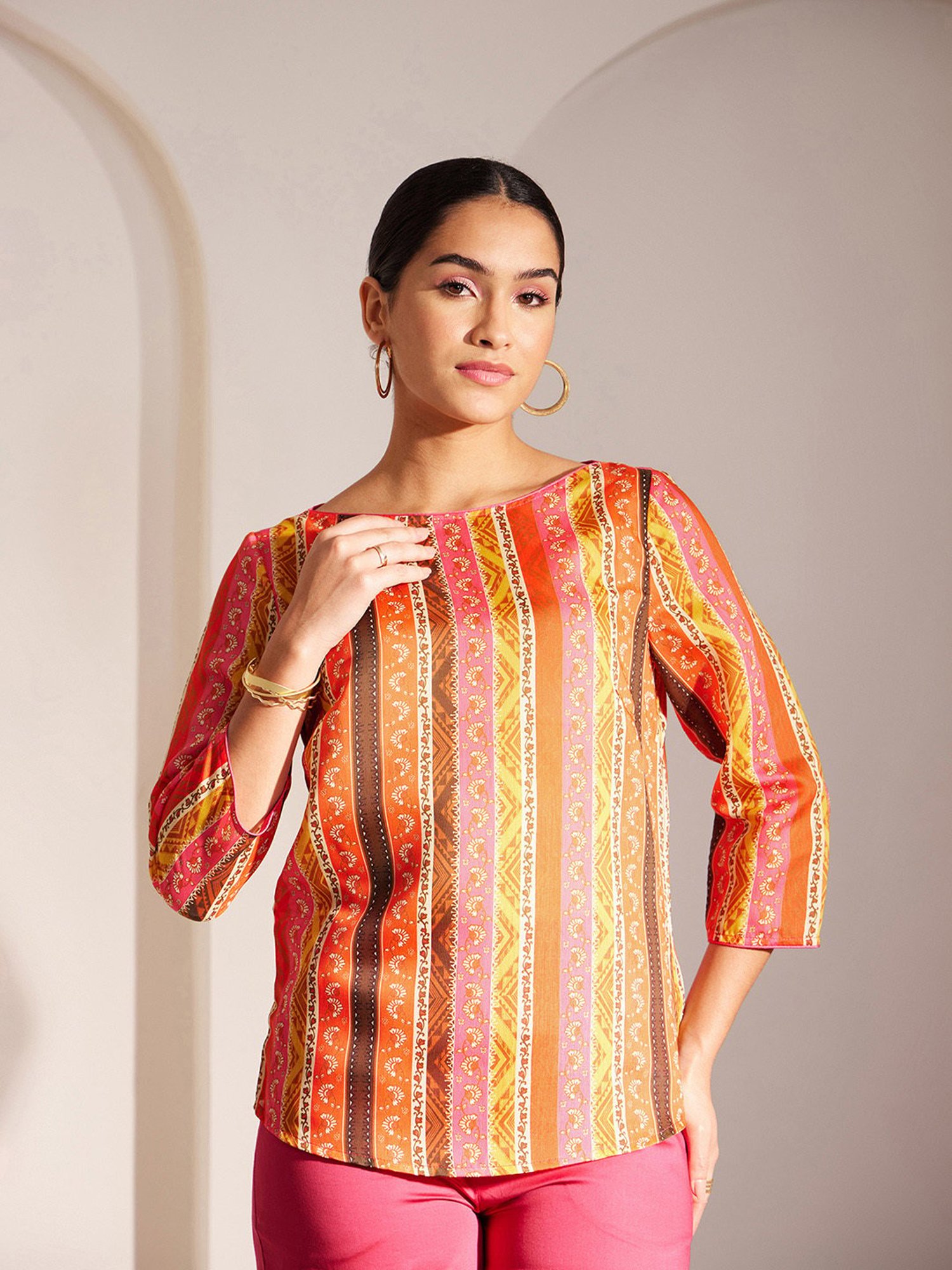 Fablestreet Multicolor Striped Top