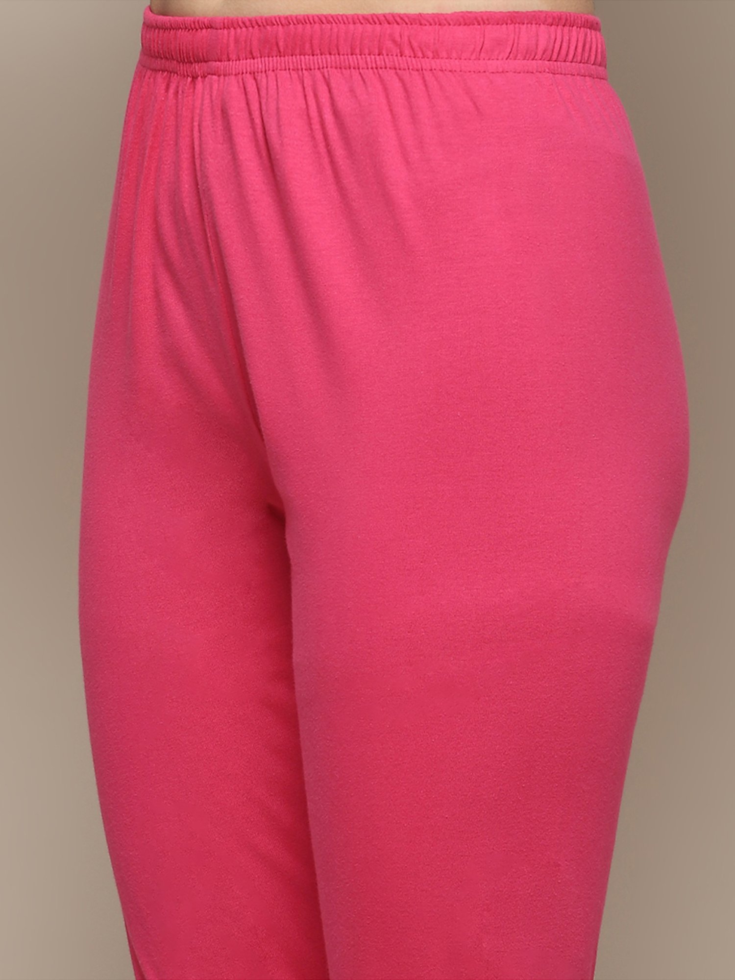 Biba Pink Cotton Printed Kurta Churidar Set With Dupatta