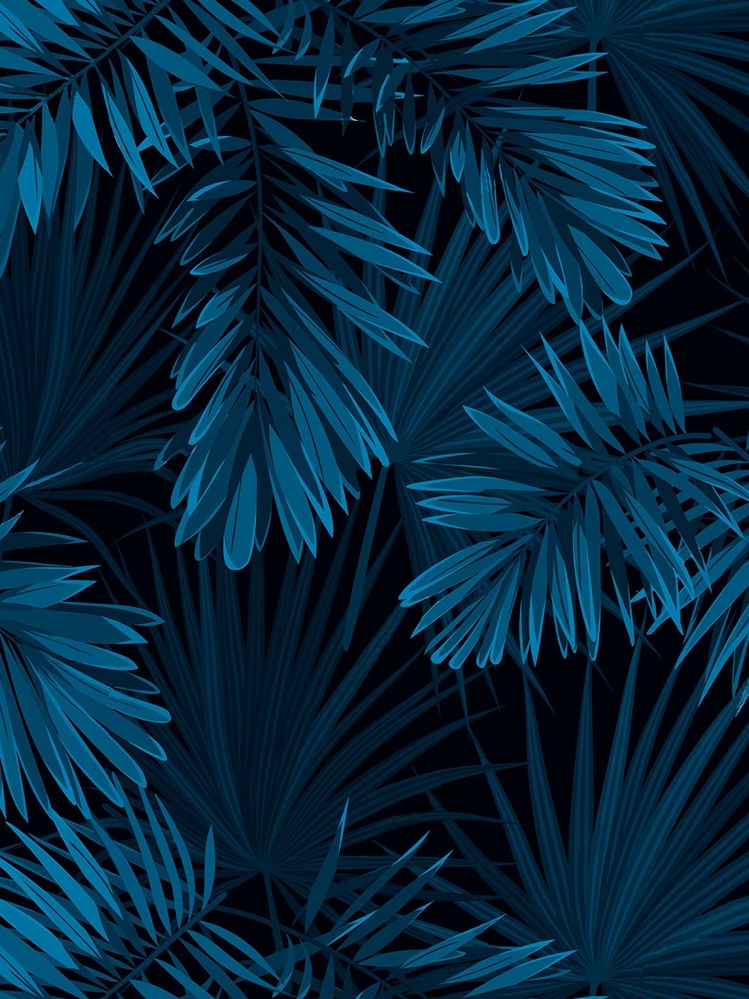 SPACES DRAPE STORY Elegent Dark Blue Polyester 8 FT Door Curtain - Set of 2