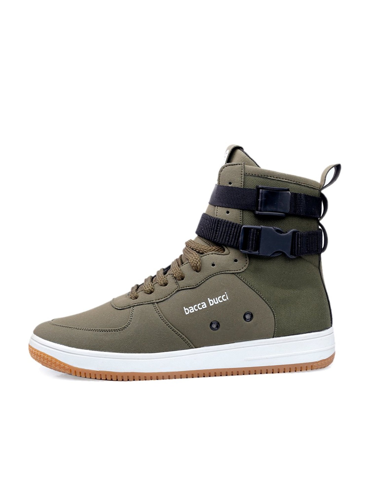 Bacca Bucci Men's HUSTLE Olive Ankle High Sneakers