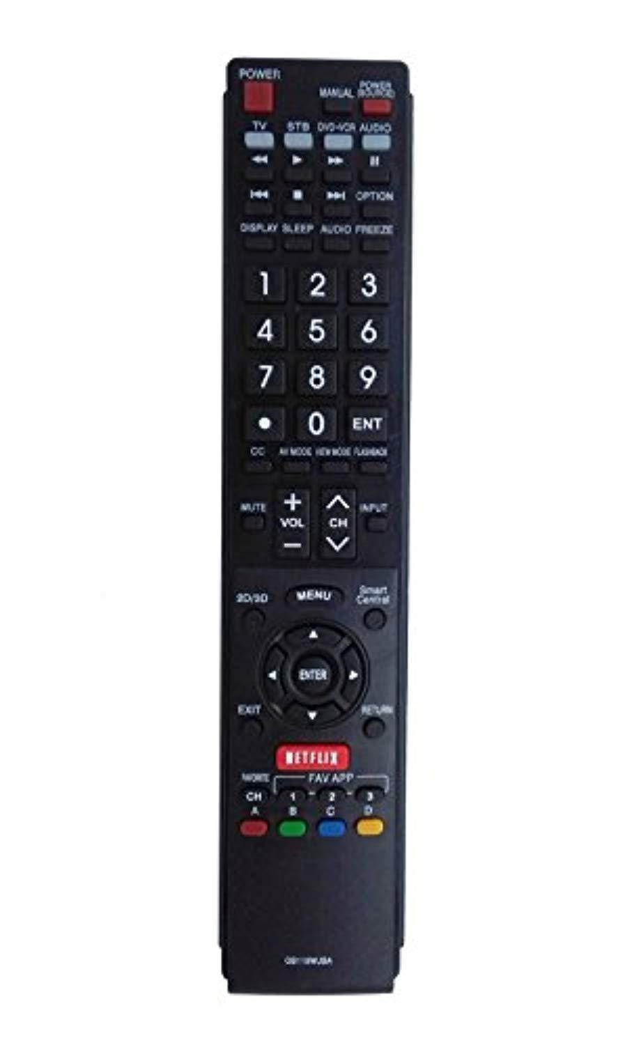new vinabty replacd remote gb118wjsa fit for sharp tv lc-70le660u lc-70c6600u lc-60le660u lc-60c6600u lc-80le661u lc-70eq30u lc