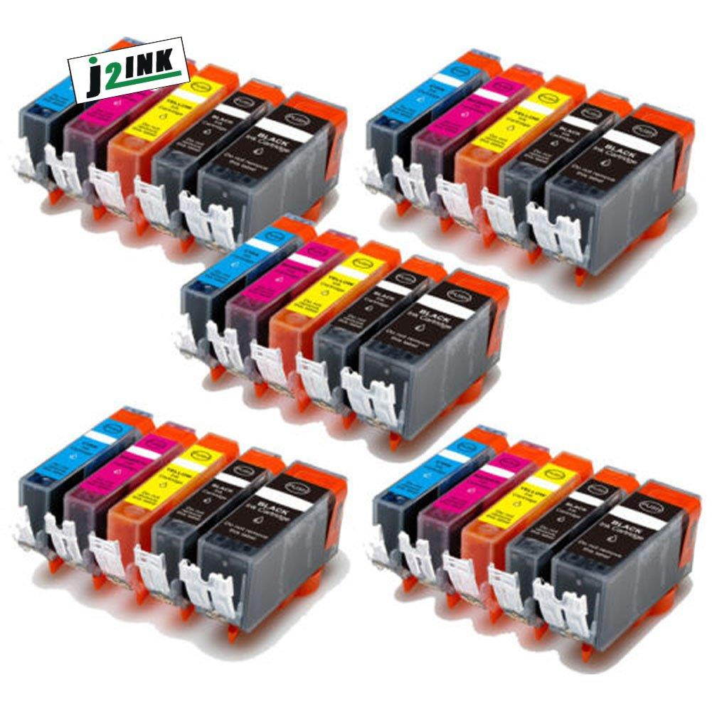 J2INK 25 PK PGI-220 BK & CLI-221 B/C/MY Compatible Ink Cartridges for Canon PIXMA MP540 MP550 MP560 MP620