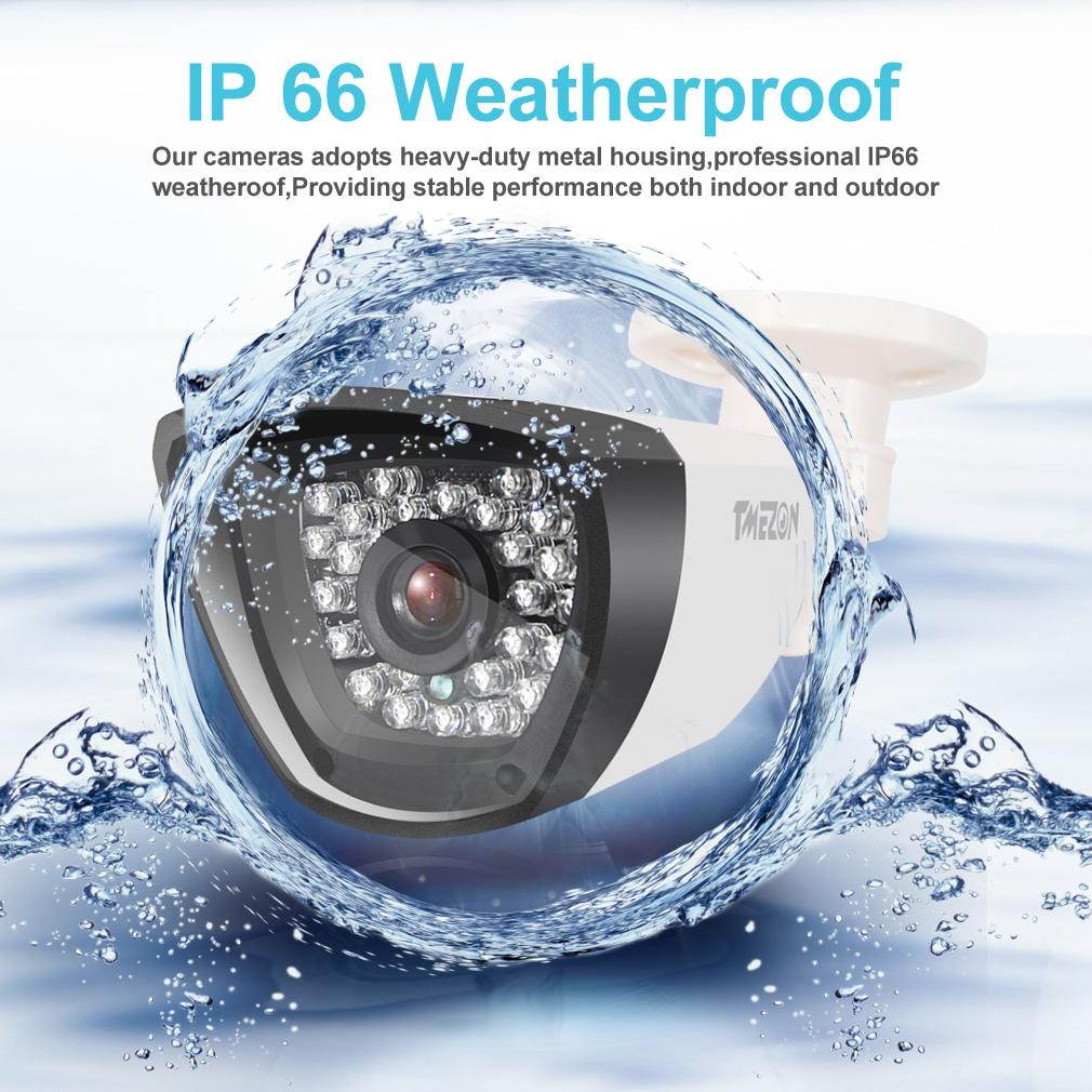 TMEZON HD CCTV Security Camera 1080P 4IN1 960H Outdoor Camera 900TVL Analog Home Surveillance Security Day Night Waterproof 3.6mm Wide Angle Lens