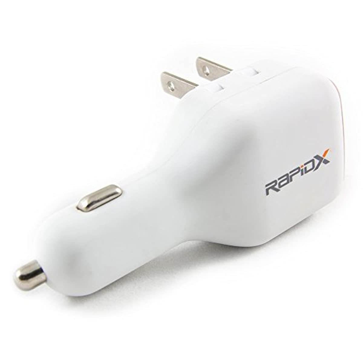 DualX Dual USB Charger for Car And Home by RapidX - Orange