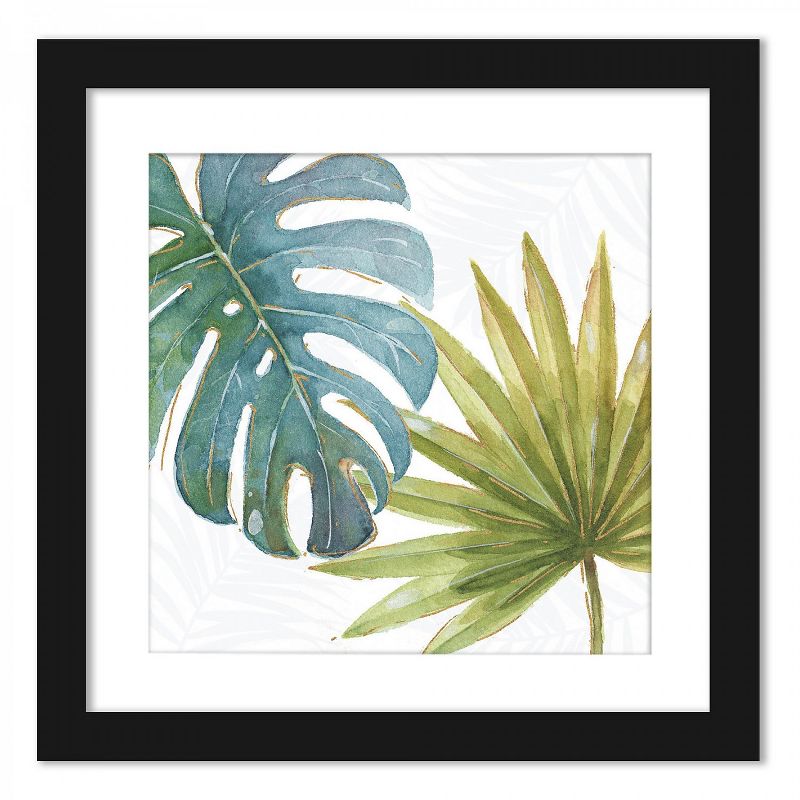 Americanflat Tropical Leaves In Watercolor - Set of 2 Framed Prints by Wild Apple