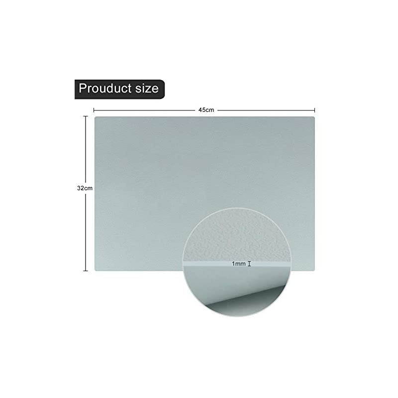 Large Silicone Placemats for Dining Kitchen, Heat-Resistant Table Mats, Kitchen Countertop Protector, Non-Slip Flexible Washable Dining Mats (Set of 4, Light Blue)