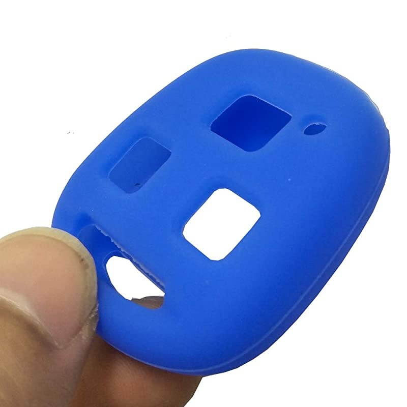 Protector Silicone Smart Key Fob Skin Case Cover Jacket Fit for Lexus ES GS GX IS LS LX RX SC ES300 ES330 rx330 gx470 Toyota Prado Land Cruiser Key Fob Shell Case Black+Blue