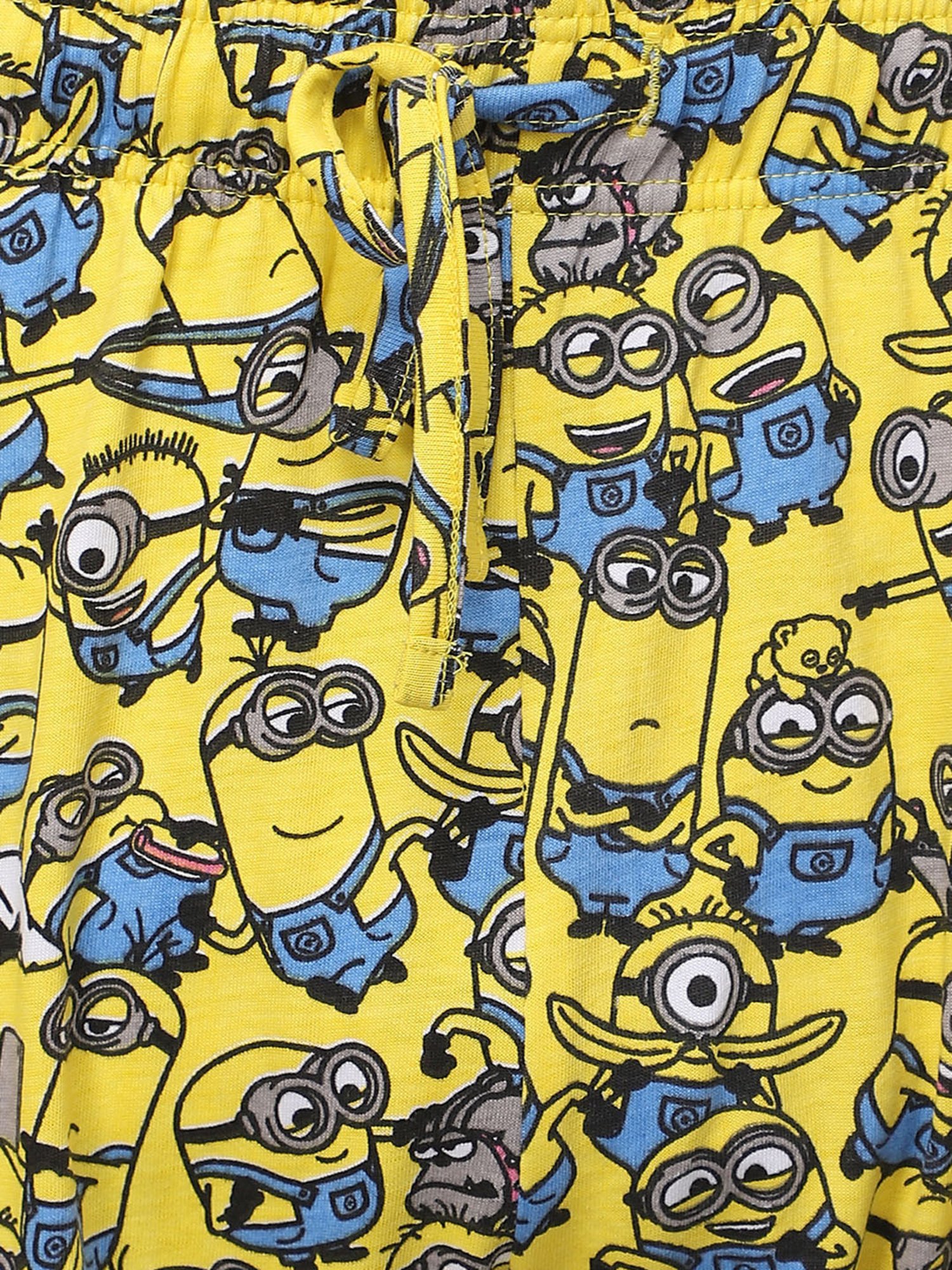 Free Authority Minions Printed Regular Fit Pyjamas