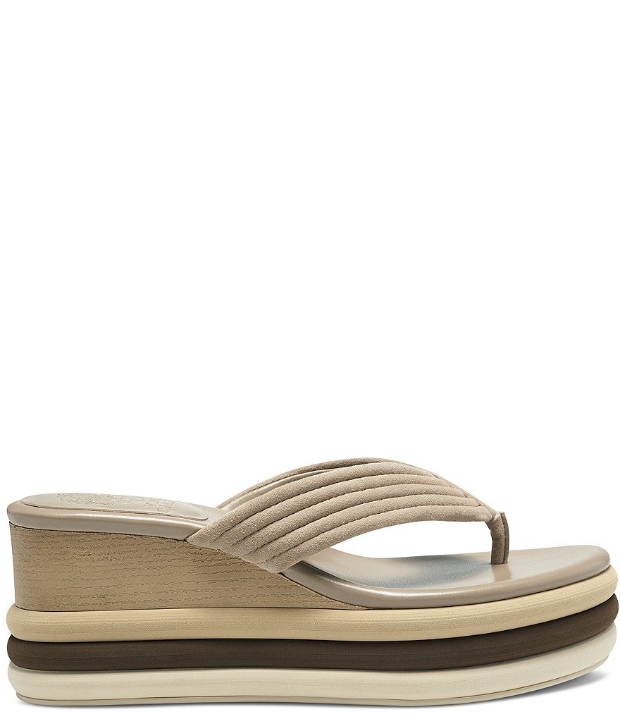 Vince Camuto Perseena Suede Thong Wedges