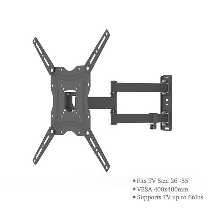 26-55" Adjustable TV Wall Mount Bracket Rotatable with Spirit Level