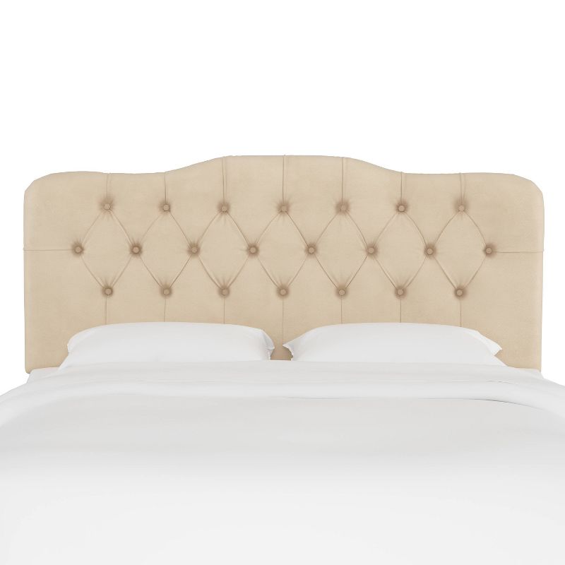 Full Tufted Headboard Velvet Pearl - Skyline Furniture