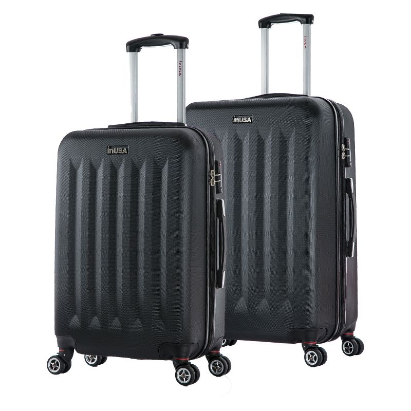 InUSA Philadelphia 2pc Hardside Spinner Luggage Set 23"& 27" - Black