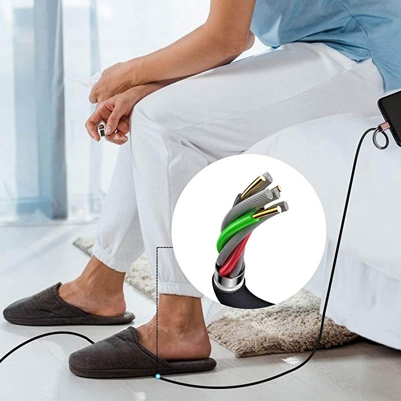 Type C Cable 3ft Compatible with Samsung Galaxy A10A20A51S10S9S8Note 8LG V20V30V403A Fast Charging 3 Pack A to C TPE Cord Fast Charging C Cables