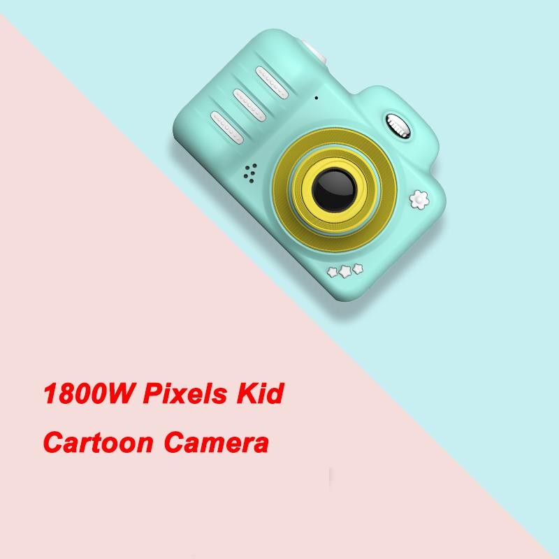 Newest Children&rsquo;s Digital Camera Front And Rear Dual Cameras 1800W HD Pixels 2.4 Inch Screen Up To 2300 Photos 2.5h Video