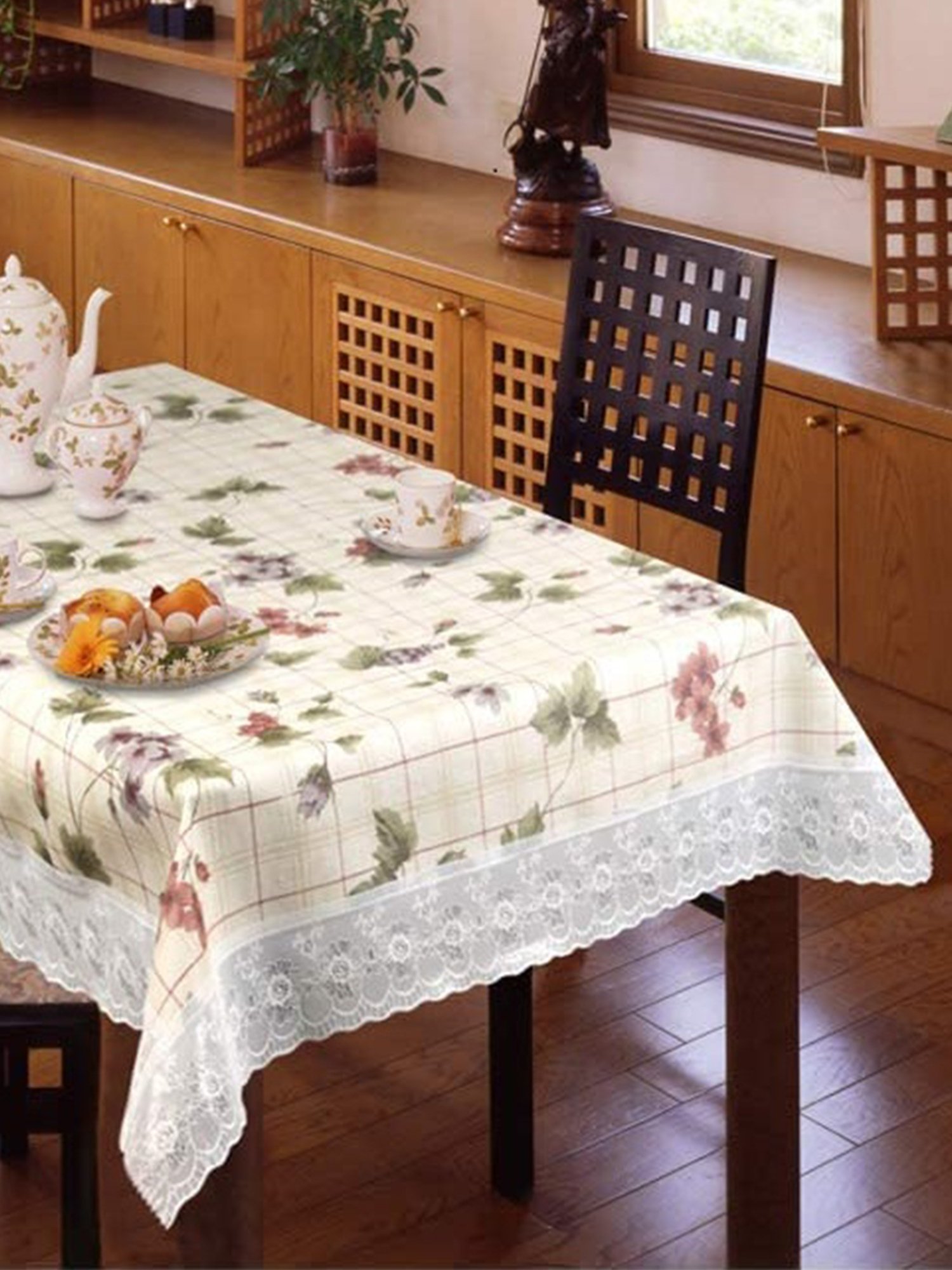 Freelance Floral Pink PVC Set of 1 Table Cloth