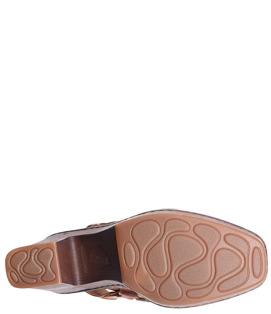 Born Hudson Leather Sling Strap Harness Clogs