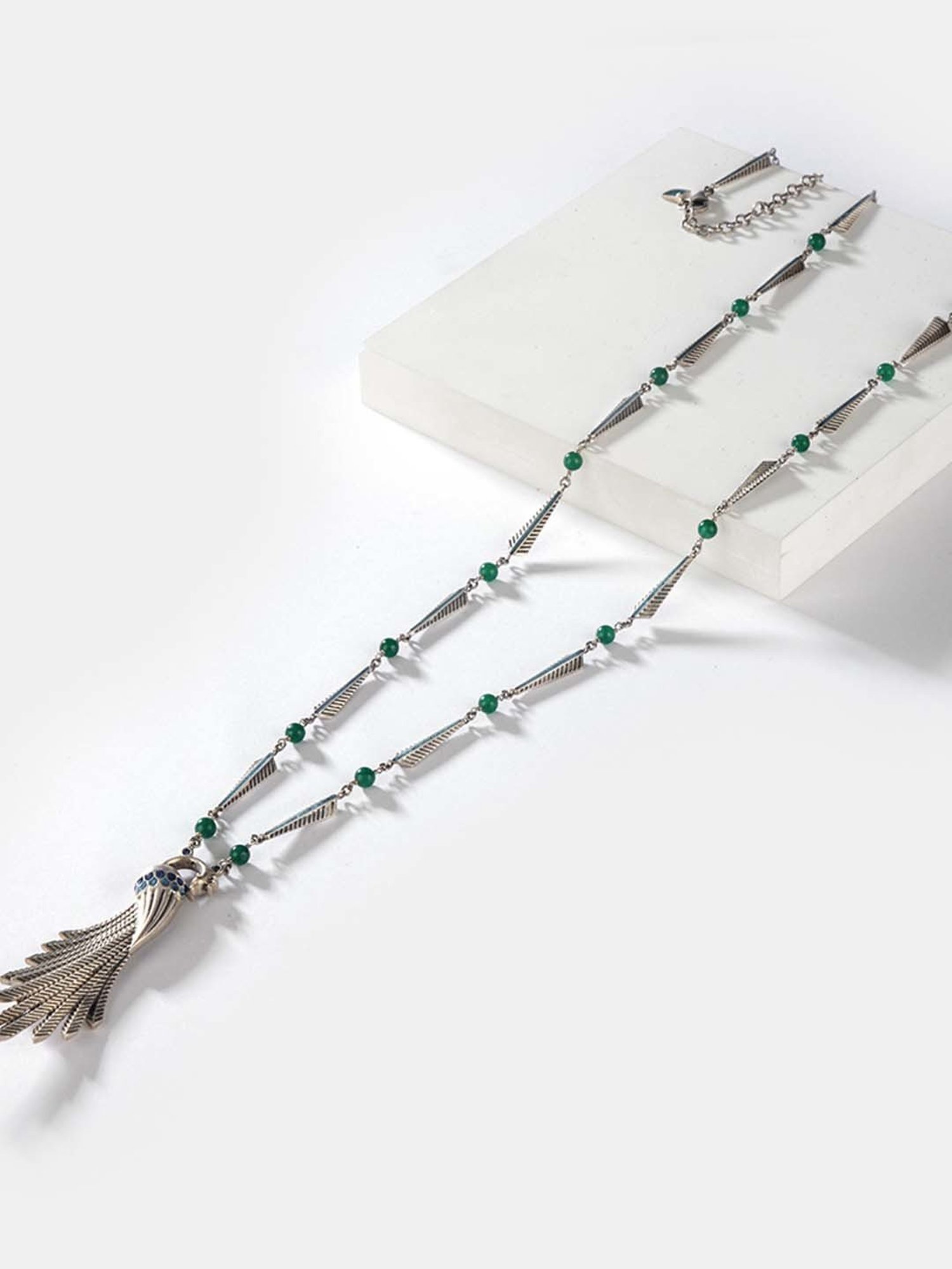 Ornate Jewels 92.5 Sterling Silver Red Ruby Necklace for Women