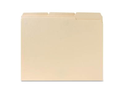 Sparco File Folder 1/3 Cut Assorted Tab 2-Ply Ltr 100/BX MLA SP211113