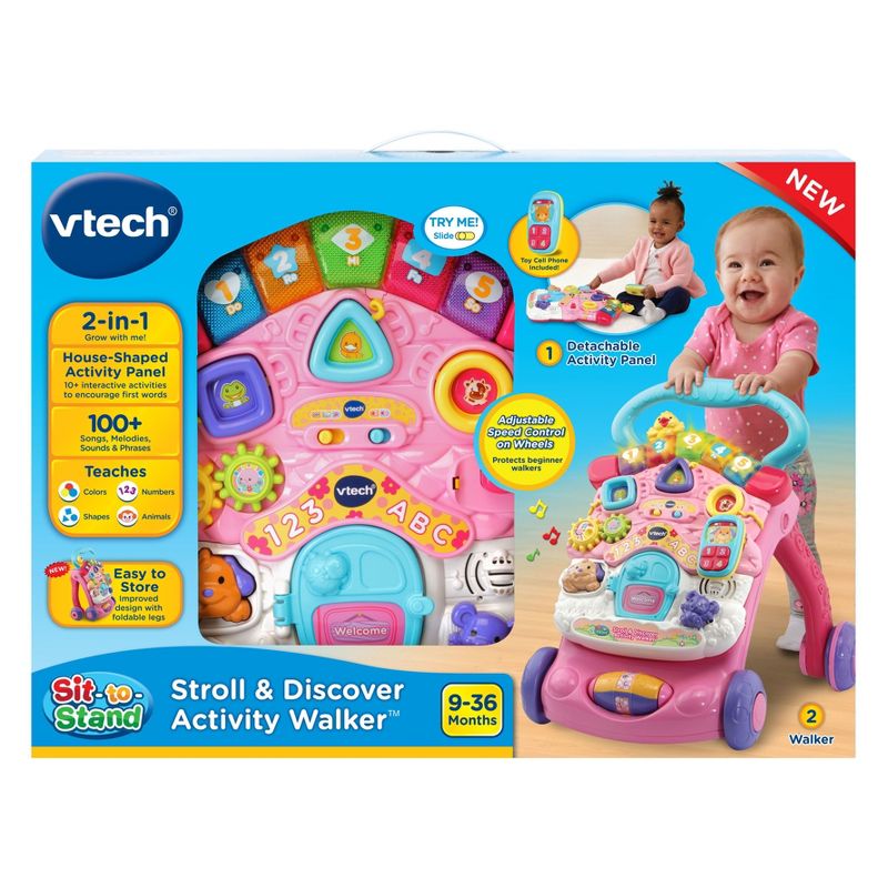 VTech Stroll and Discover Activity Walker - Pink