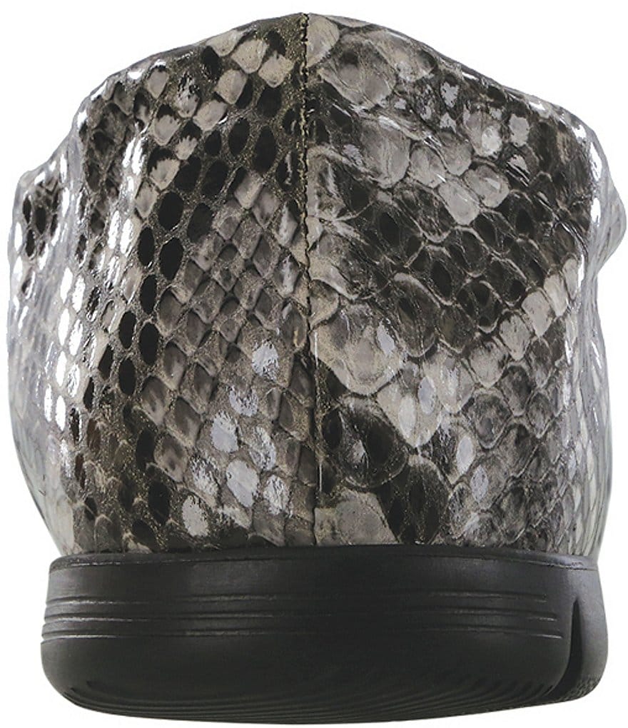SAS Radiant Snake Print Leather Ballerina Slip-Ons