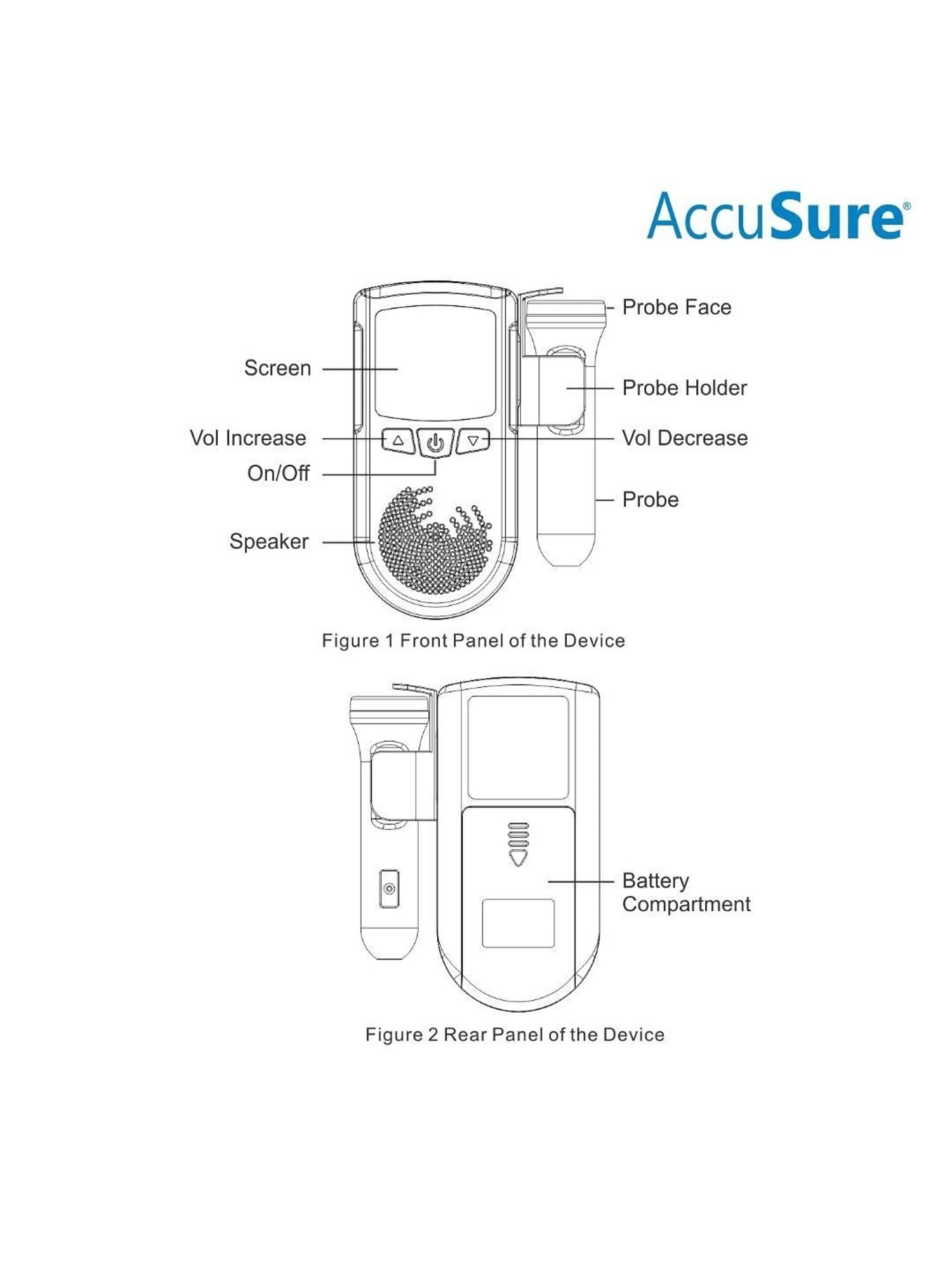 AccuSure Fetal Doppler for Doctors and Mothers with USB Charging (White)