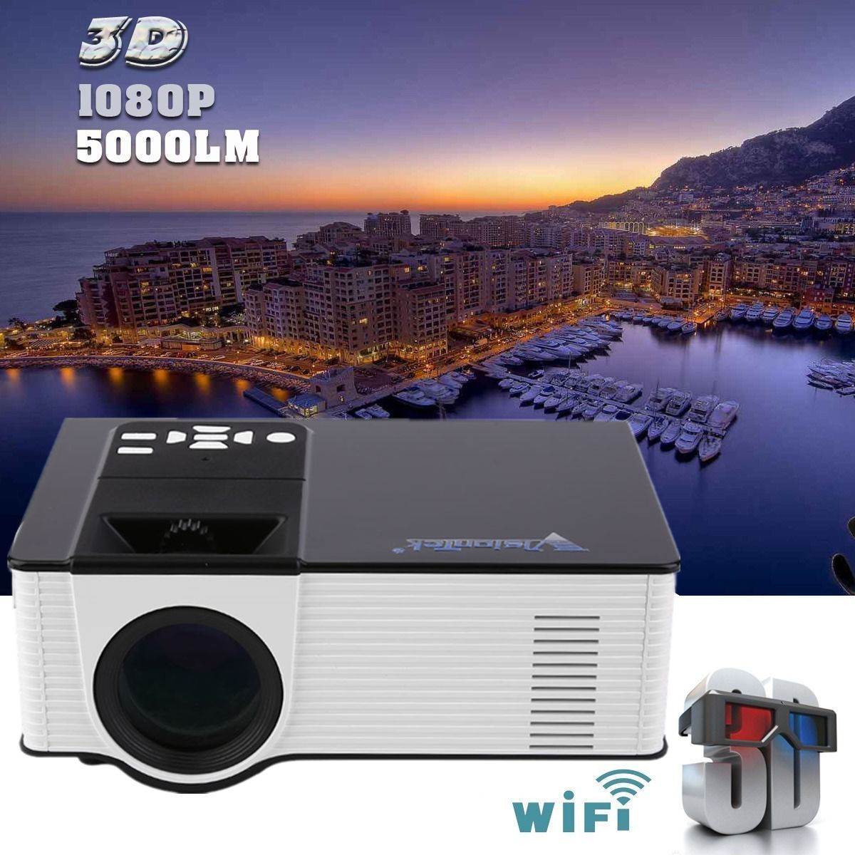 HD 1080p 3D Wifi LED Projector Home Theater Cinema Business Data Show Digital