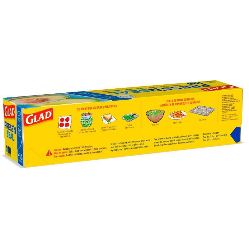 Glad Press'N Seal + Plastic Food Wrap - 100 sq ft