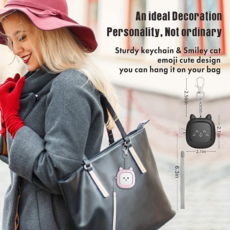 Sound Personal Alarm 3 Pack 130 dB Loud Siren Song Emergency SelfDefense Security Alarm Keychain with LED Light Personal Sound ty Siren for Women Men Children Elderly BluePinkBlack