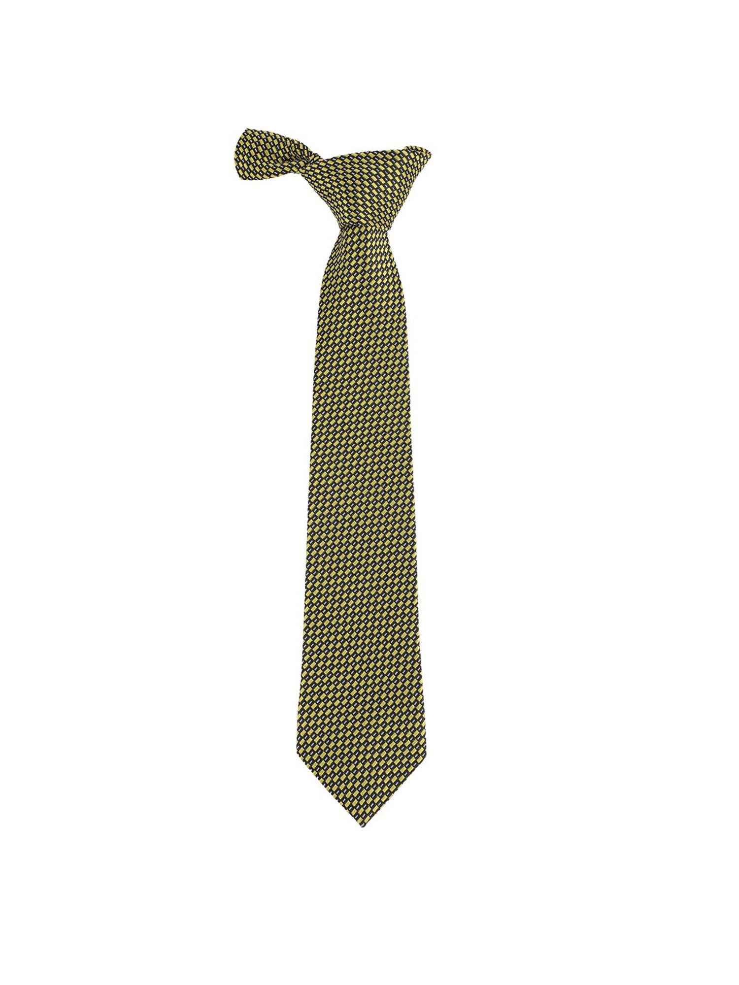 Alvaro Castagnino Yellow Woven Tie