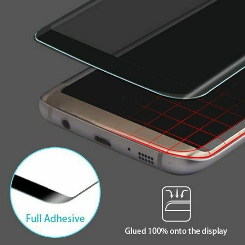 Clear Tempered Glass Screen Protector For  Galaxy S8 Plus S8+ Black