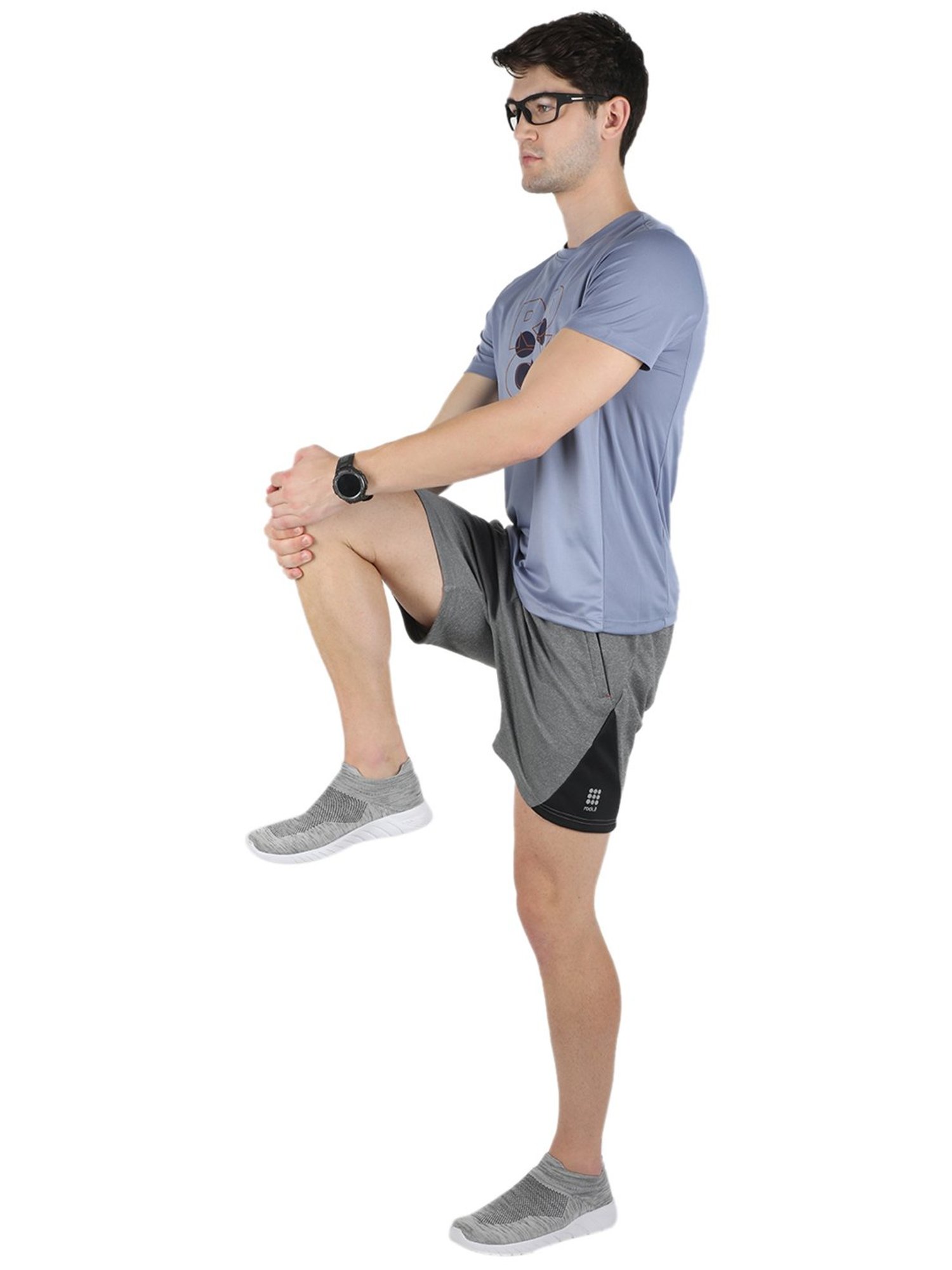 Rock.it Grey Polyester Shorts