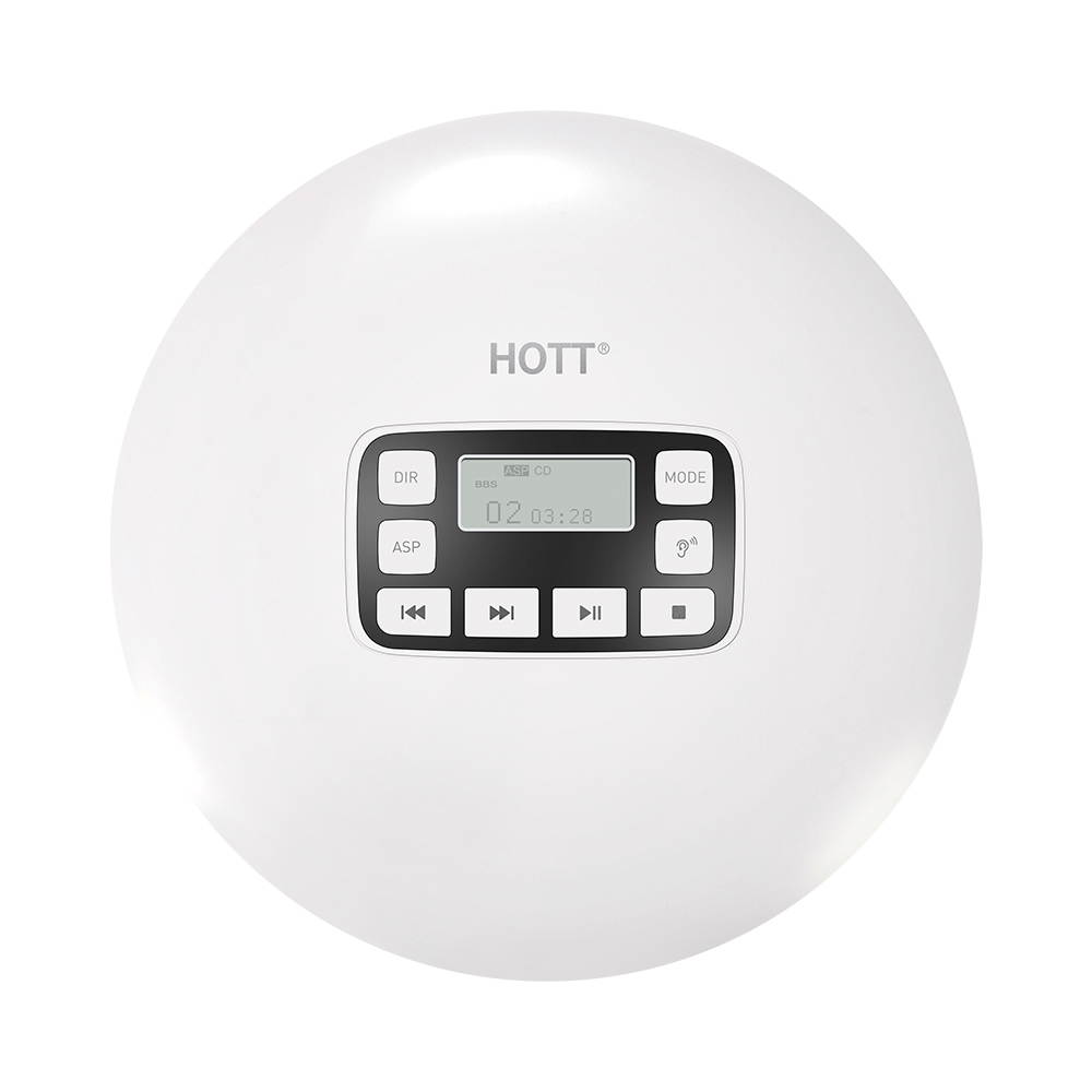 HOTT Portable CD Player Personal Compact Disc Player with LCD Display Stereo Earbuds and USB Power Adapter Electronic Skip Protection Anti-Shock Function