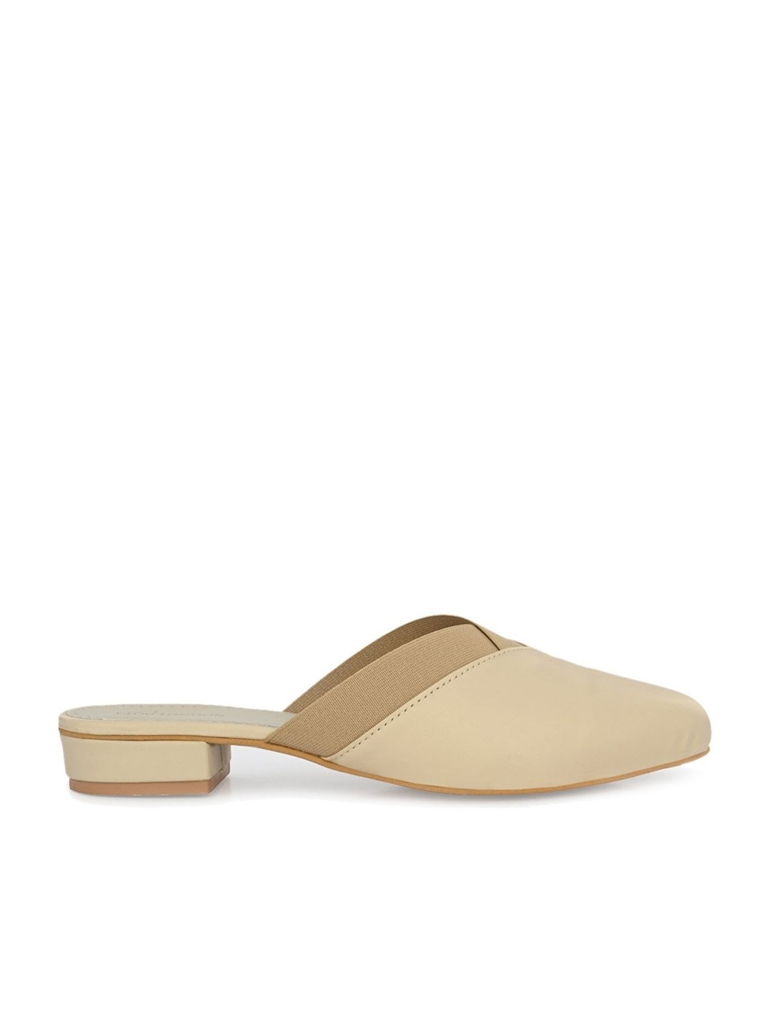 Clog London Women's Beige Mule Shoes