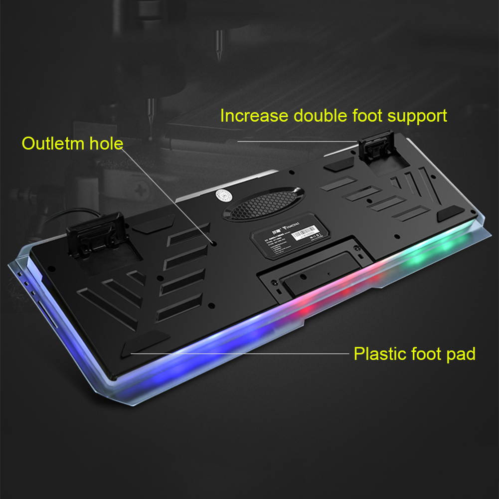 UrChoiceLtd&reg; V1 Gaming Keyboard & Mouse Combo Wired Rainbow LED Backlit Multimedia Ergonomic Usb Gaming Keyboard Metal Waterproof + 3200DPI 6 Buttons Backlit Optical Usb Gaming Mouse + Mouse Pad Sets