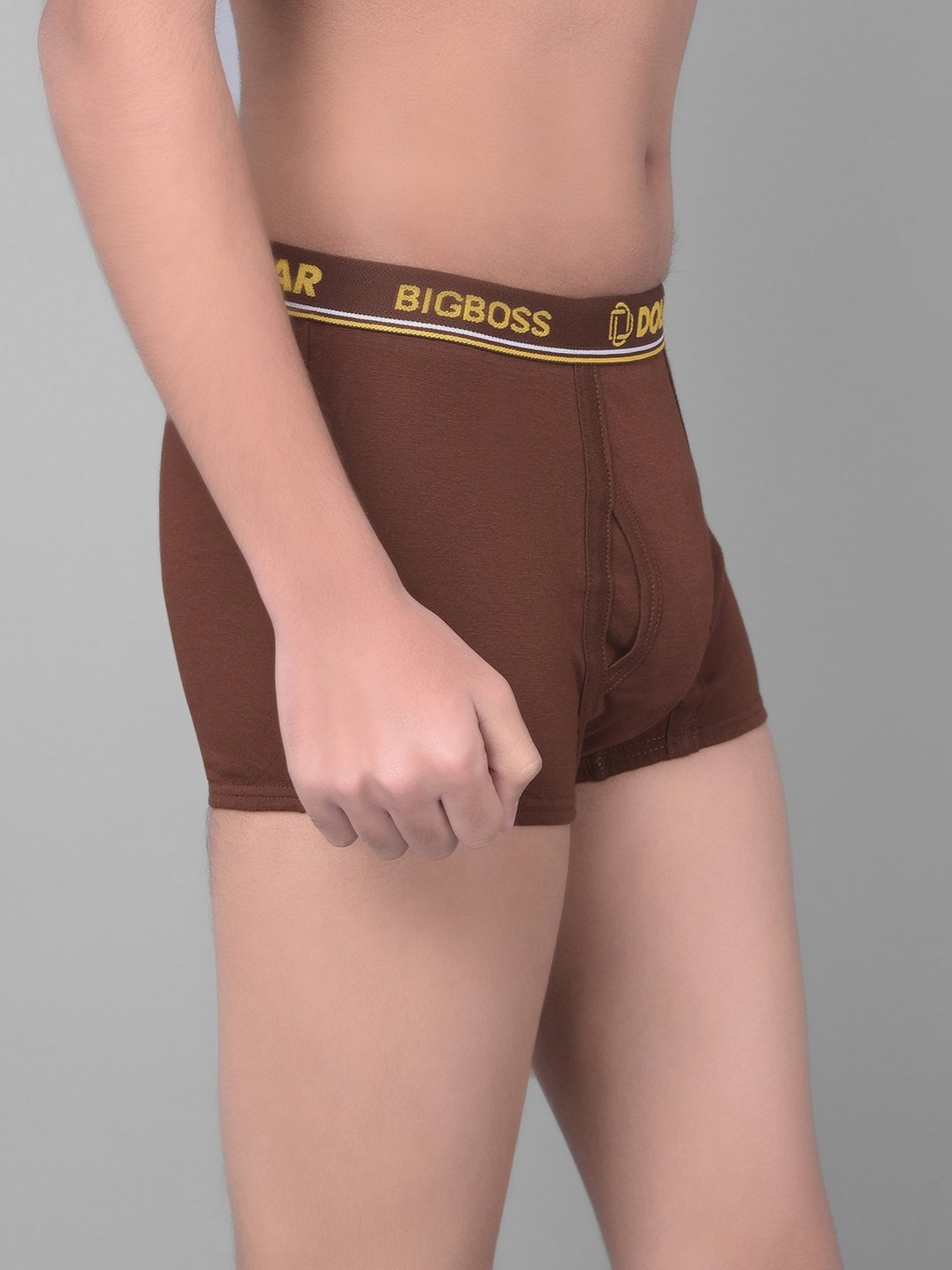 Dollar Bigboss Boys Multicolor Solid Trunks (Pack Of 3)