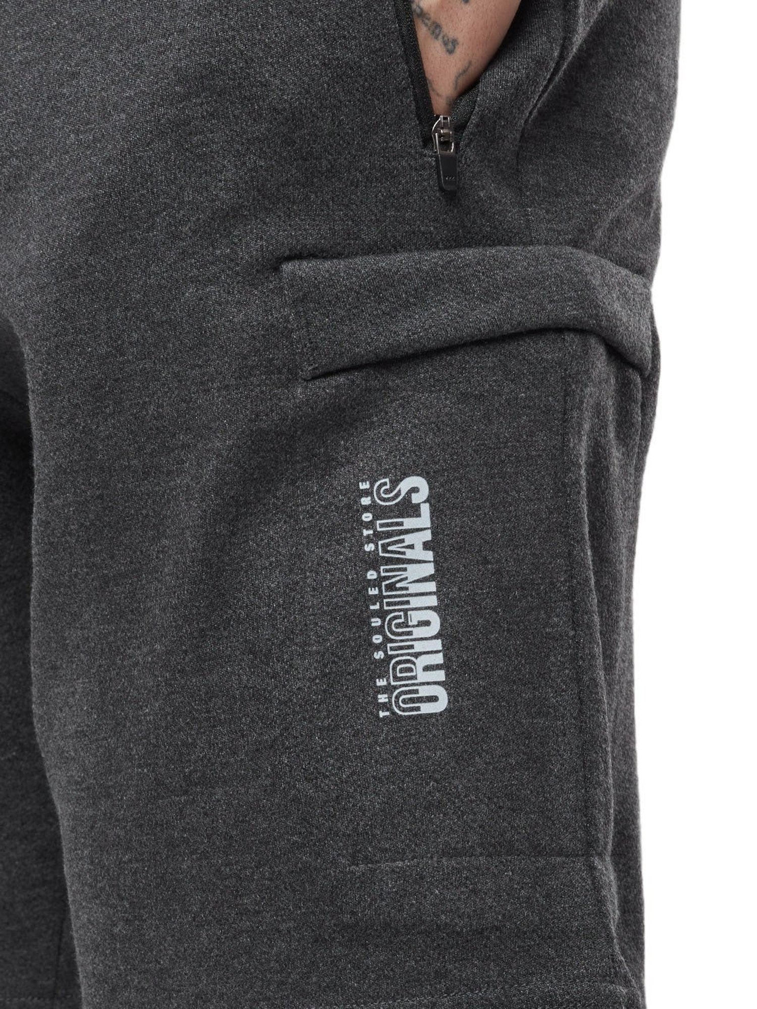 The Souled Store Grey Regular Fit Shorts