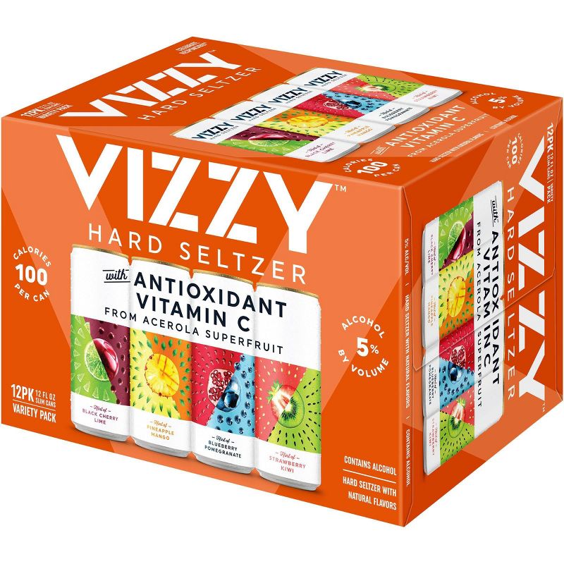 Vizzy Hard Seltzer Variety Pack - 12pk/12 fl oz Slim Cans