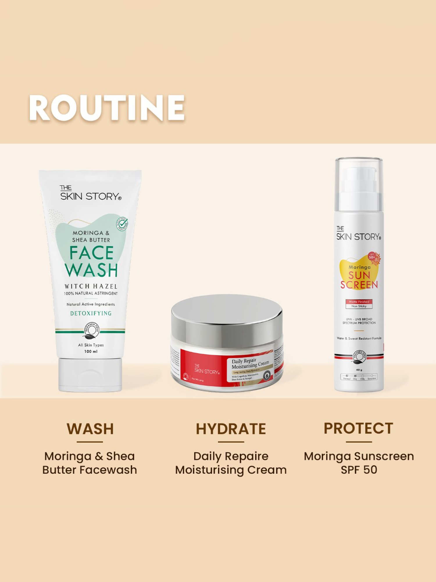 The Skin Story Watermelon & Shea Butter Daily Repair Moisturising Cream - 50 gm