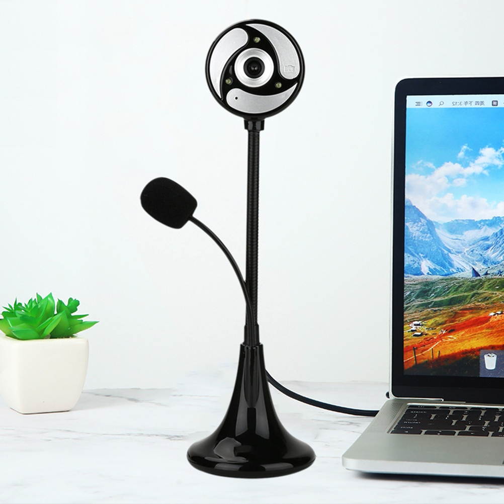 Desktop Digital Camera Driver-free Camera Desktop PCs Camera Professional Computer Webcam for Online Teaching Live (White)