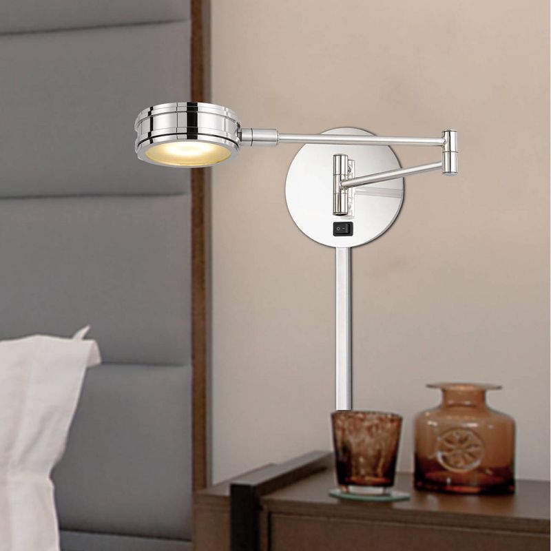 4.75" Integrated LED Villach Swing Arm Wall Lamp Chrome - Cal Lighting