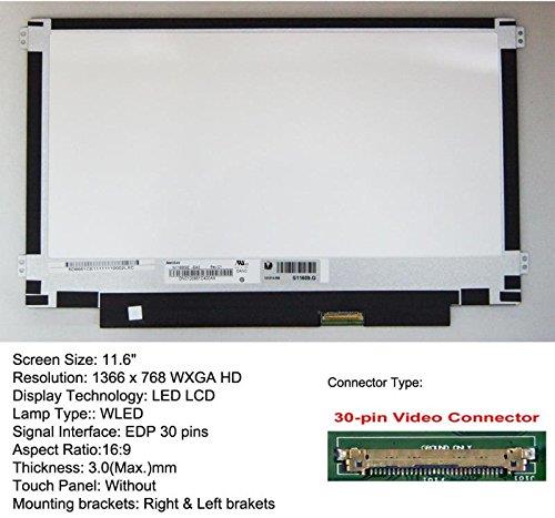 Fullcom Tech 11.6" WXGA HD Slim 30 pin Matte LED LCD Screen/display compatible for Au Optronics B116xtn01.0
