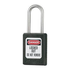 Lockout Padlock, Keyed Alike, Black, 3/16In., PK6