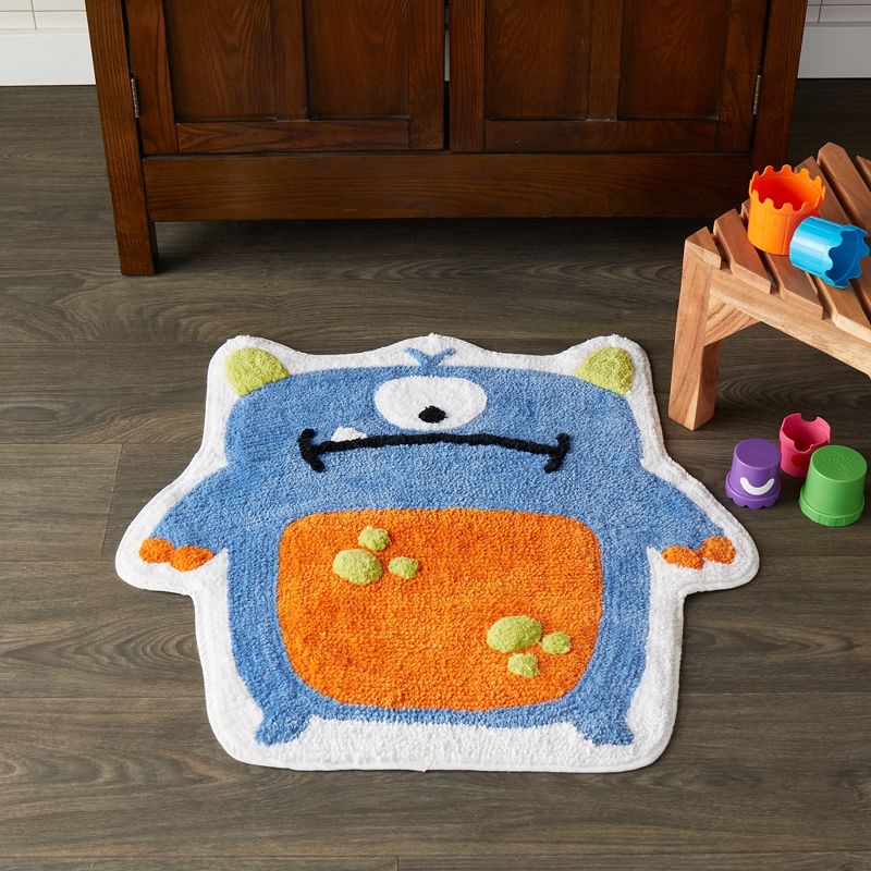 SKL Home Monsters Design Creature Shaped Bright Colores With High/Low Tufting Rug - 27x27", Multi